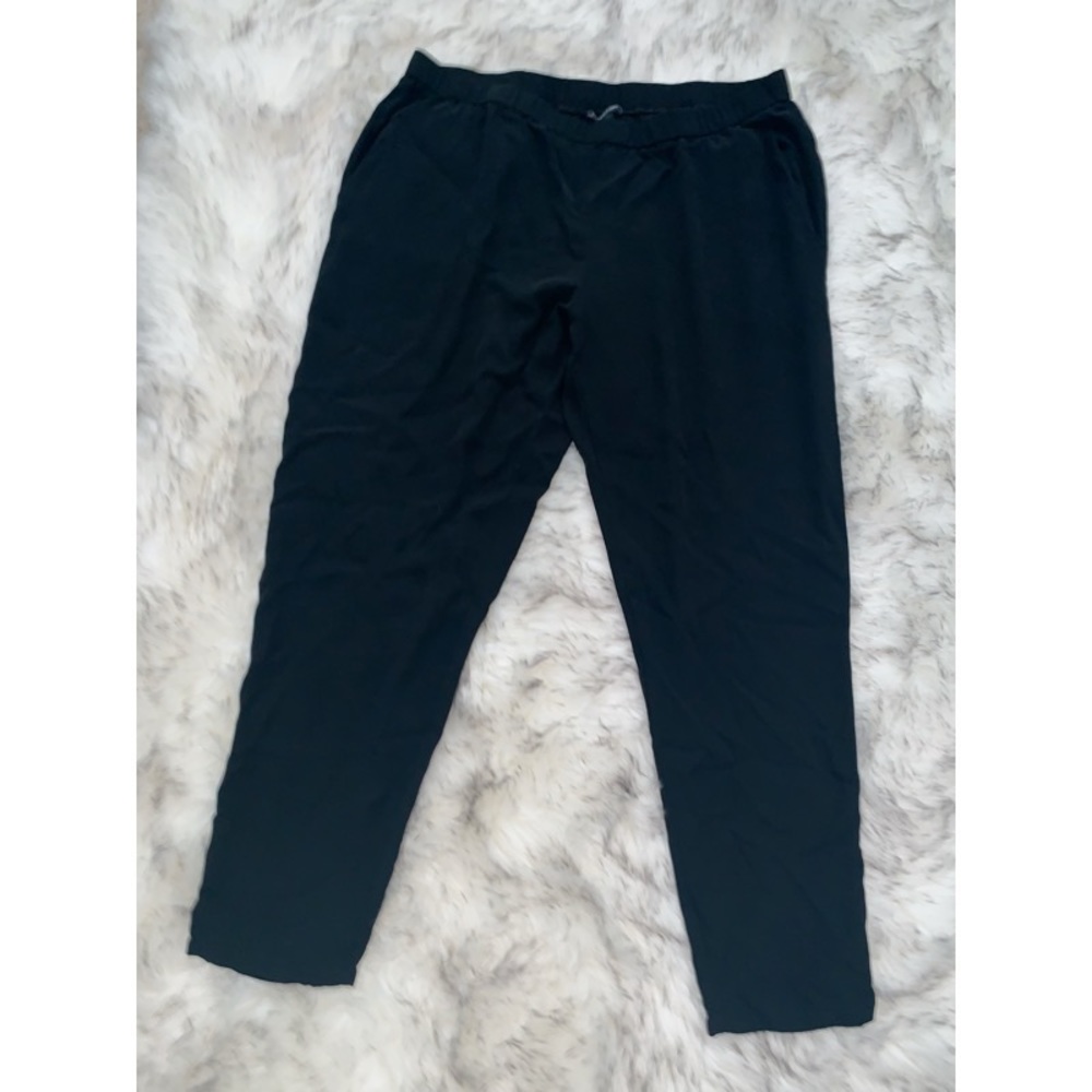 Eileen Fisher Black Pants 100% Silk Size Large